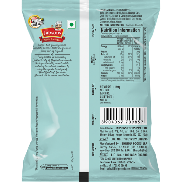Jabsons Roasted Peanuts Dabeli - 140g_2