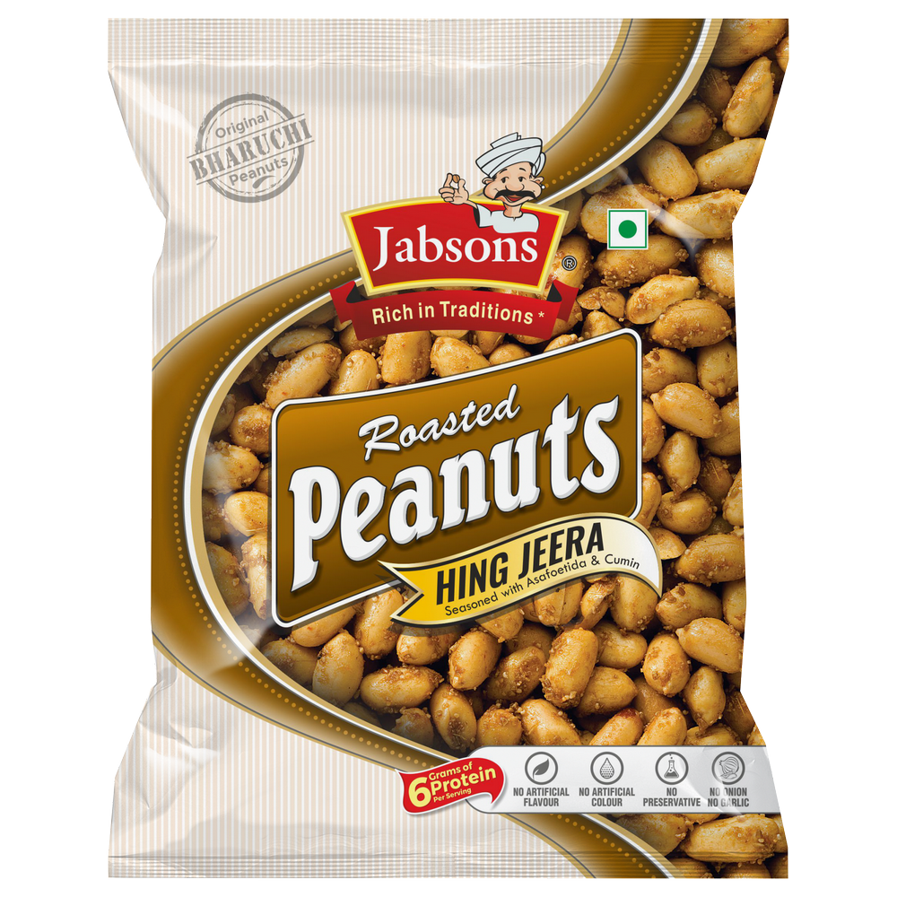 Jabsons Roasted Peanuts Hing Jeera - 160g_1