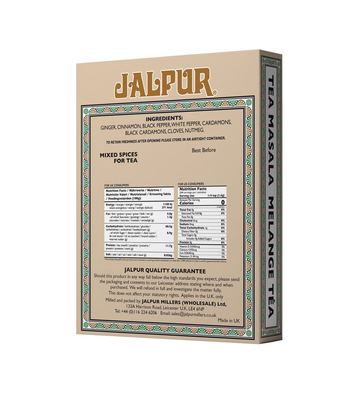 Jalpur - Tea Masala - (spice mix for making authentic indian tea) - 375g