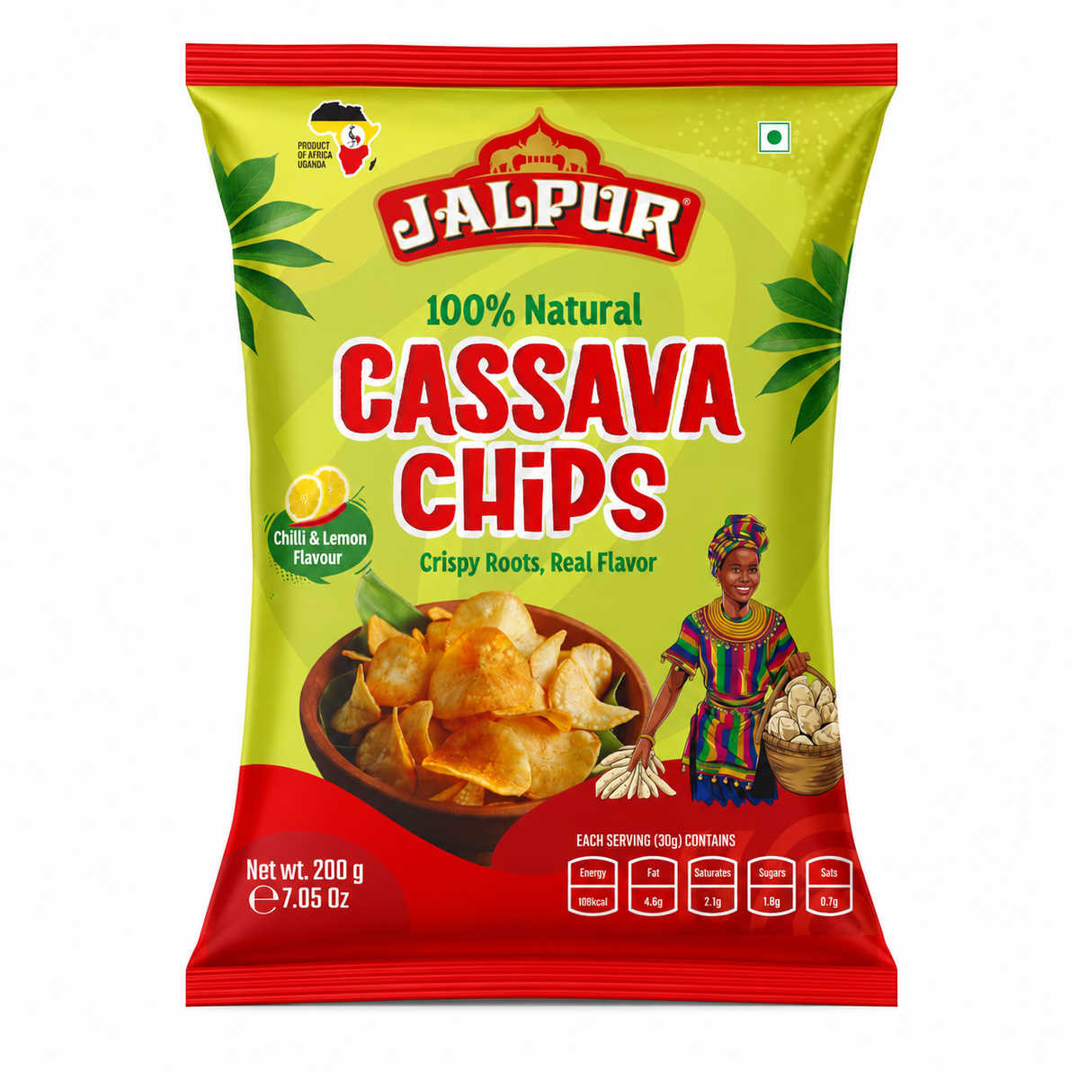 Jalpur Chilli & Lemon Cassava Chips - 1