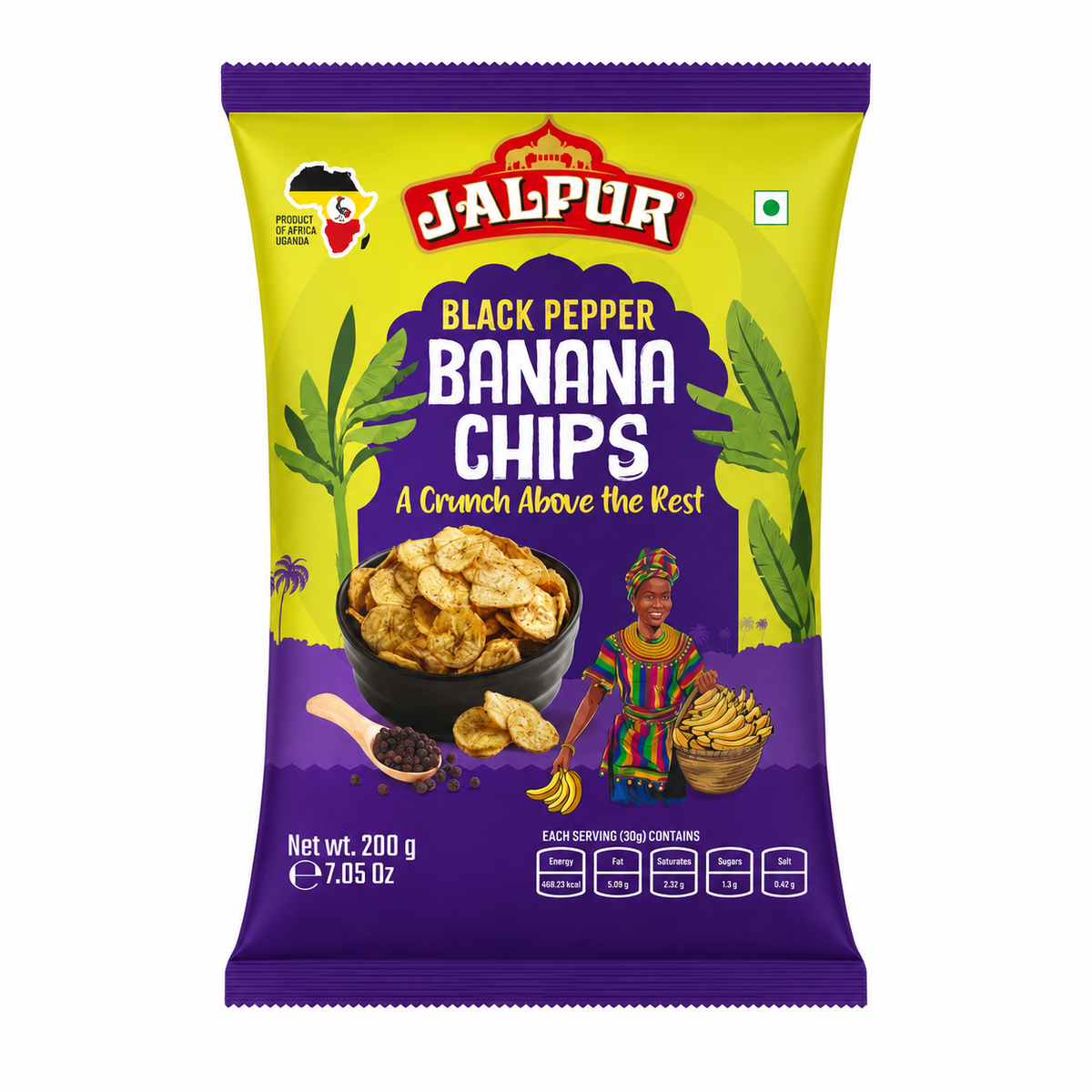Jalpur Black Pepper Banana (Plantain) Chips - 1
