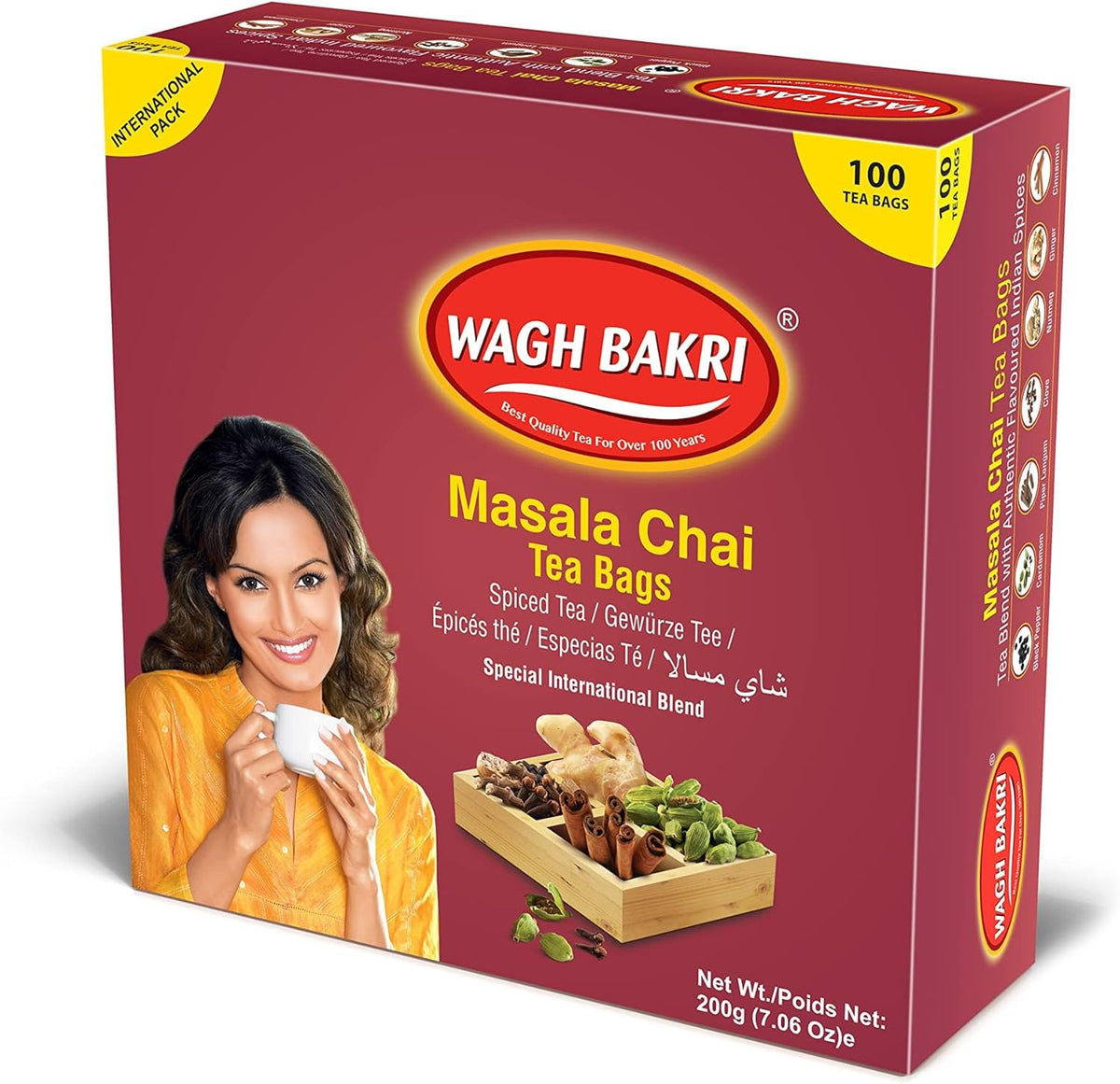 Wagh Bakri Masala Tea - 100 Bags - 200g_2