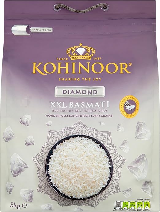 Kohinoor Diamond XXL Basmati Rice - 5kg_1