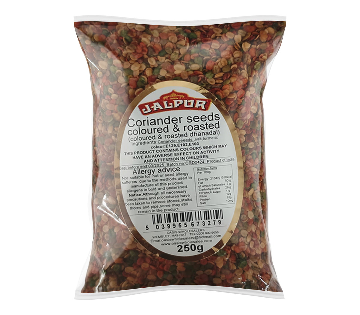 Jalpur Coriander Seeds Coloured & Roasted -250g_1