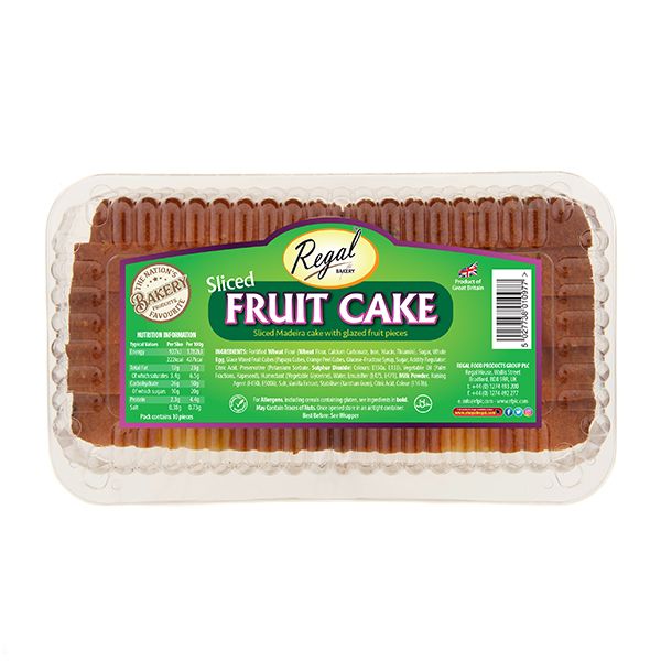 Regal Sliced Fruit Cake 10 Pieces Per Pack