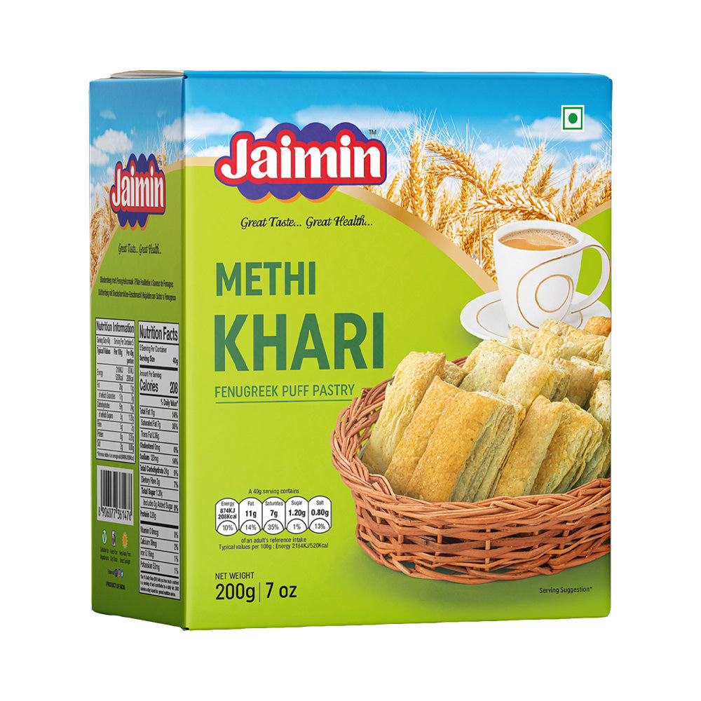Jaimin Methi Khari - (fenugreek flavour puffed pastry) - 200g_1