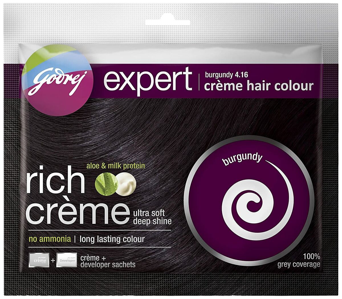 Godrej Hair Colour Burgundy - Single Pack_1