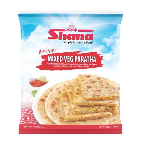 Shana - Frozen Mixed Veg Paratha - (4pcs) - 400g - Jalpur Millers Online