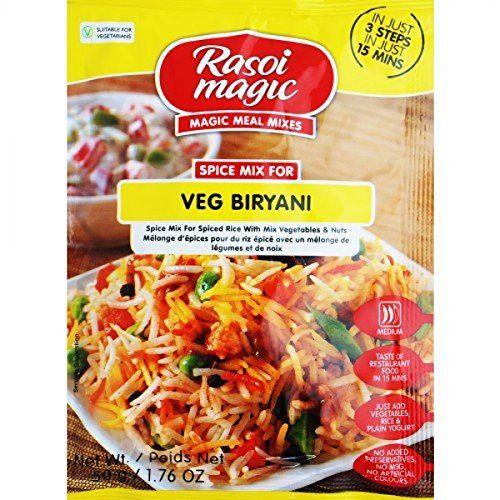 Rasoi Magic - Veg Biriyani - (spice mix for spiced rice with mix vegetables & nuts) - 50g - Jalpur Millers Online