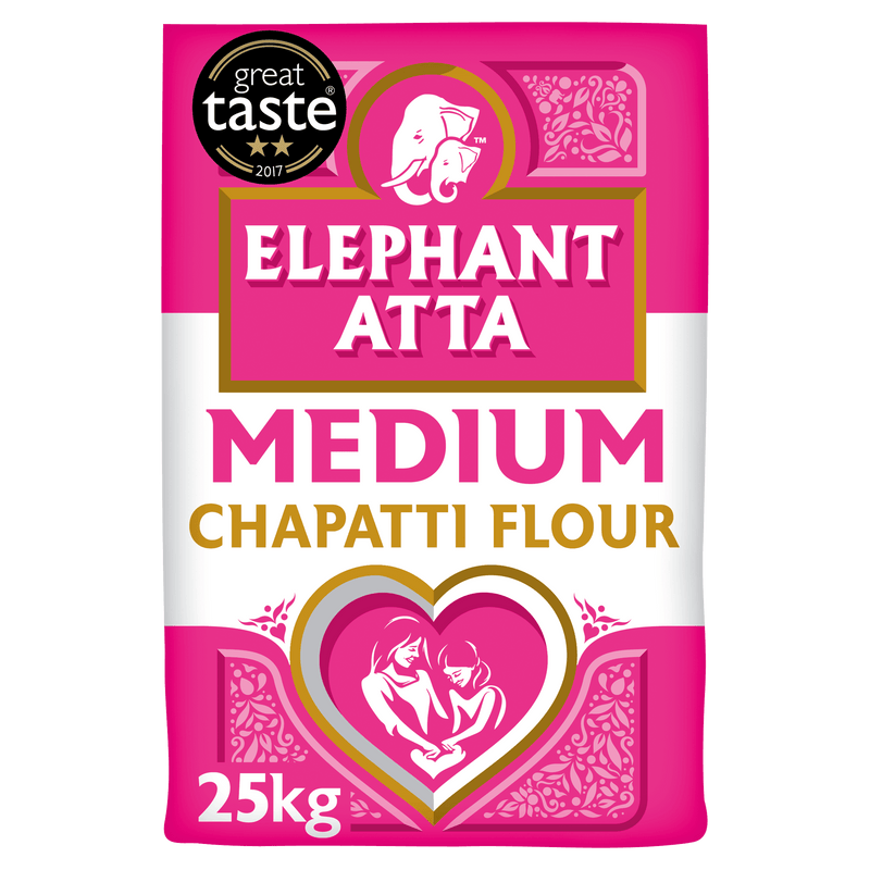 Elephant - Medium Chapatti Flour- (medium atta) - 25kg - Jalpur Millers Online