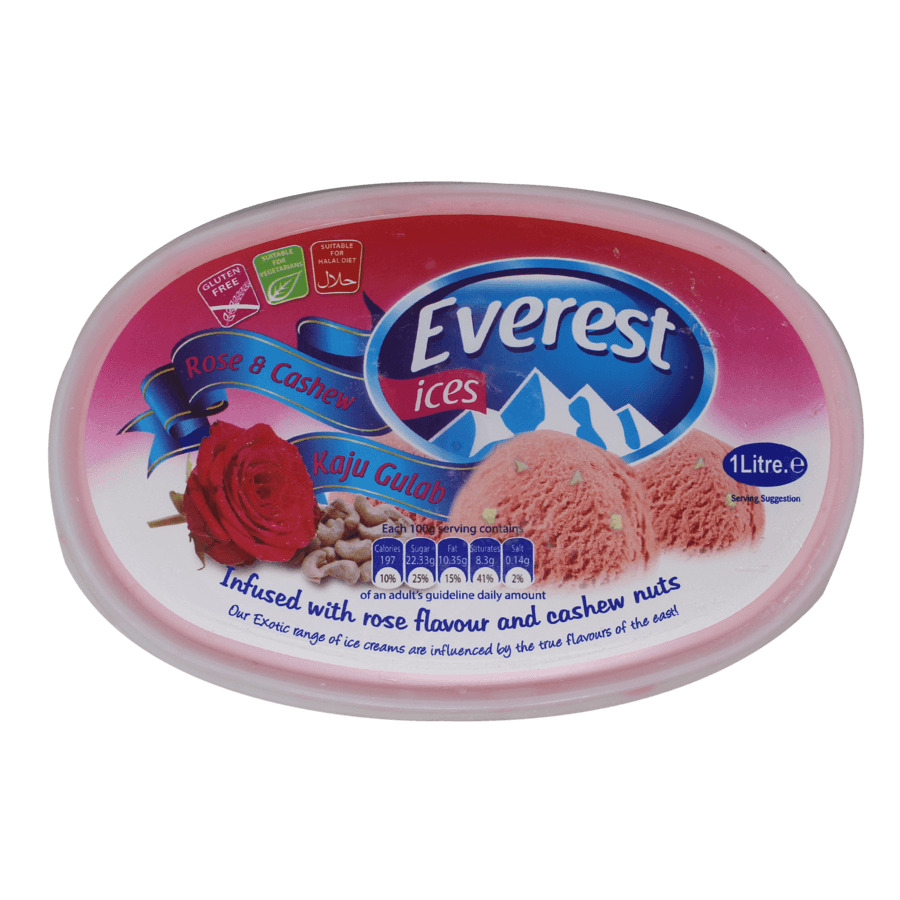 Everest Frozen Rose And Cashew Flavour Ice Cream 1ltr everest-frozen-rose-and-cashew-flavour-ice-cream-1ltr