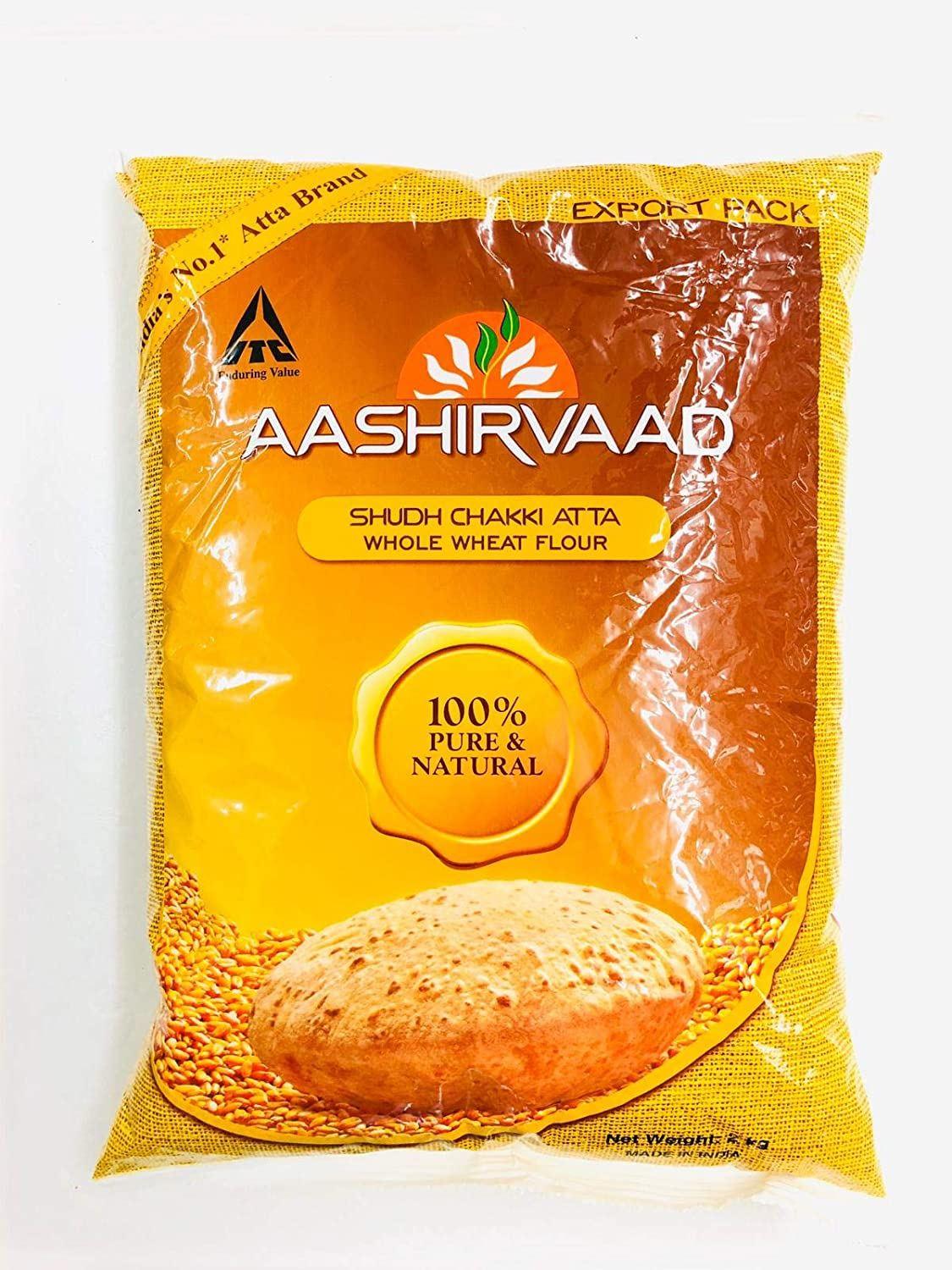 Aashirvaad - Aashirvaad Whole Wheat Flour - (sudh chakki atta) - 2kg - Jalpur Millers Online