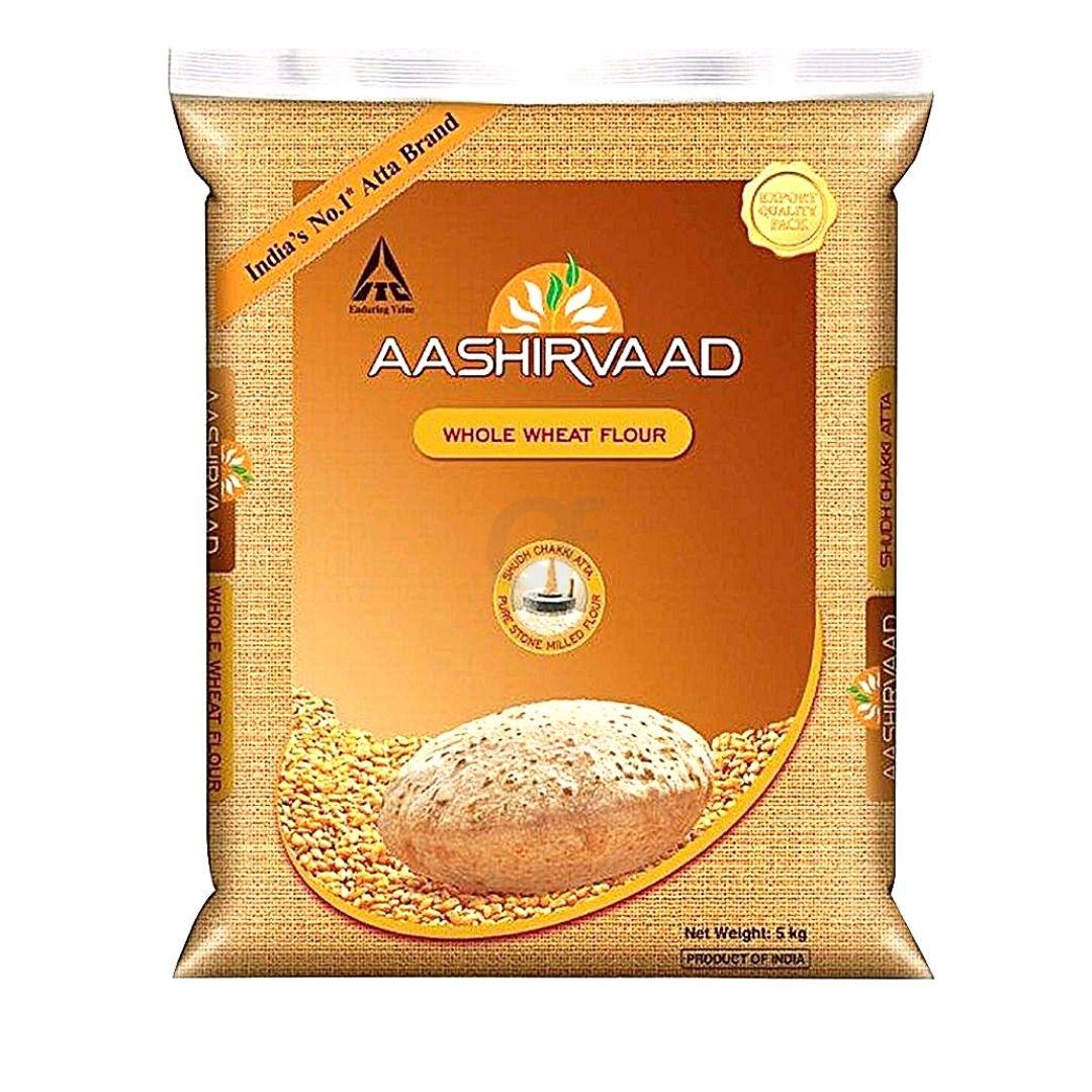 Aashirwaad - Chakki Atta - 5kg - Jalpur Millers Online