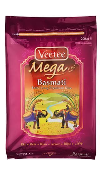 Veetee - Mega Basmati Extra Long Grain Basmati Rice - 20kg - Jalpur Millers Online