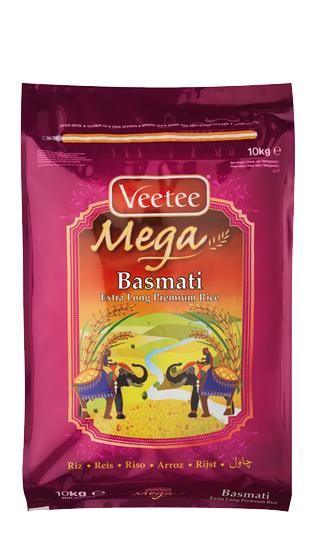 Veetee - Mega Basmati Extra Long Grain Basmati Rice - 10kg - Jalpur Millers Online