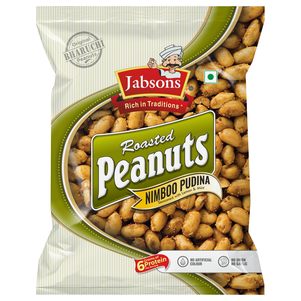 Jabsons Roasted Peanuts Nimboo Pudina - 140g_1