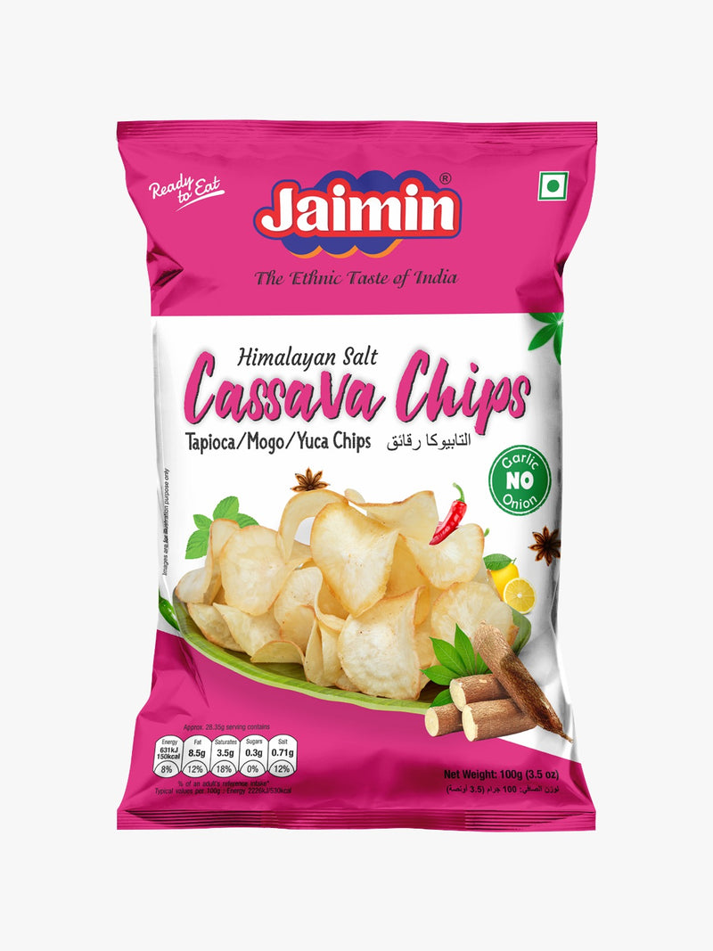 Jaimin Cassava Chips Himalayan Salt - 100g_1