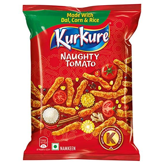 KurKure Naughty Tomato Flavour Crisps - 77g_1