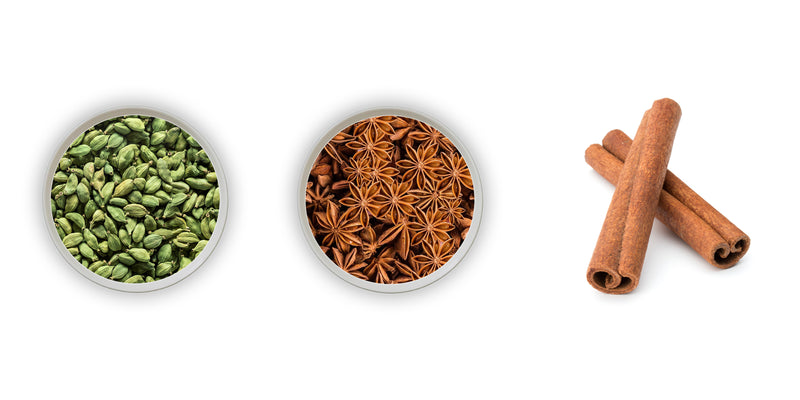 Jalpur Millers Spice Combo Pack - Green Cardamom Pods 50g - Star Anise 100g - Cinnamon Quills 100g (3 Pack)