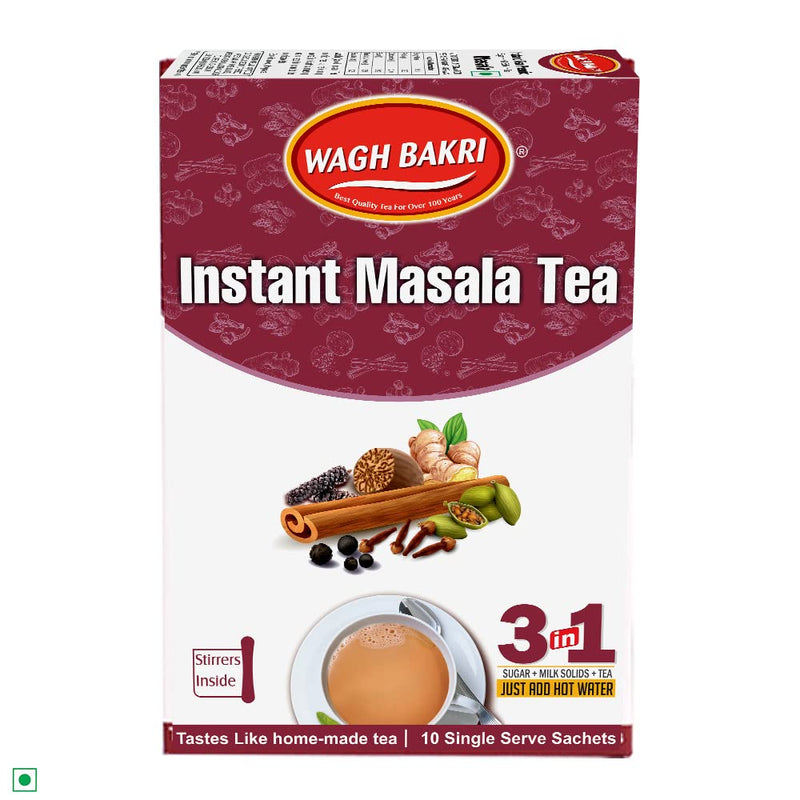 Wagh Bakri Instant Masala Tea - With Sugar - 10 Sachets - 140g_1