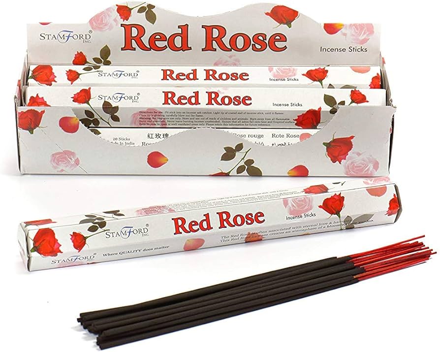 Stamford Red Rose Agarbatti (incense Sticks) - 6 Pack_1