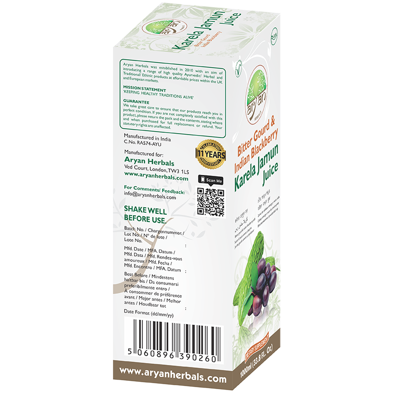 Aryan Karela Jamun Juice - 1000ml_5