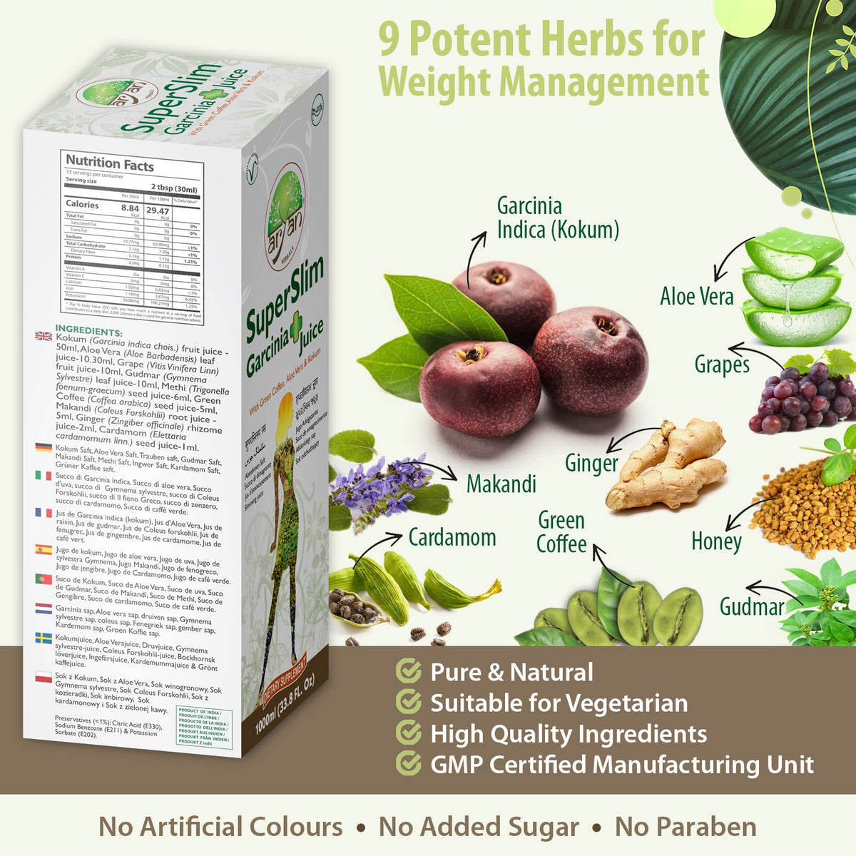 Aryan SuperSlim Garcinia Juice - 1000ml