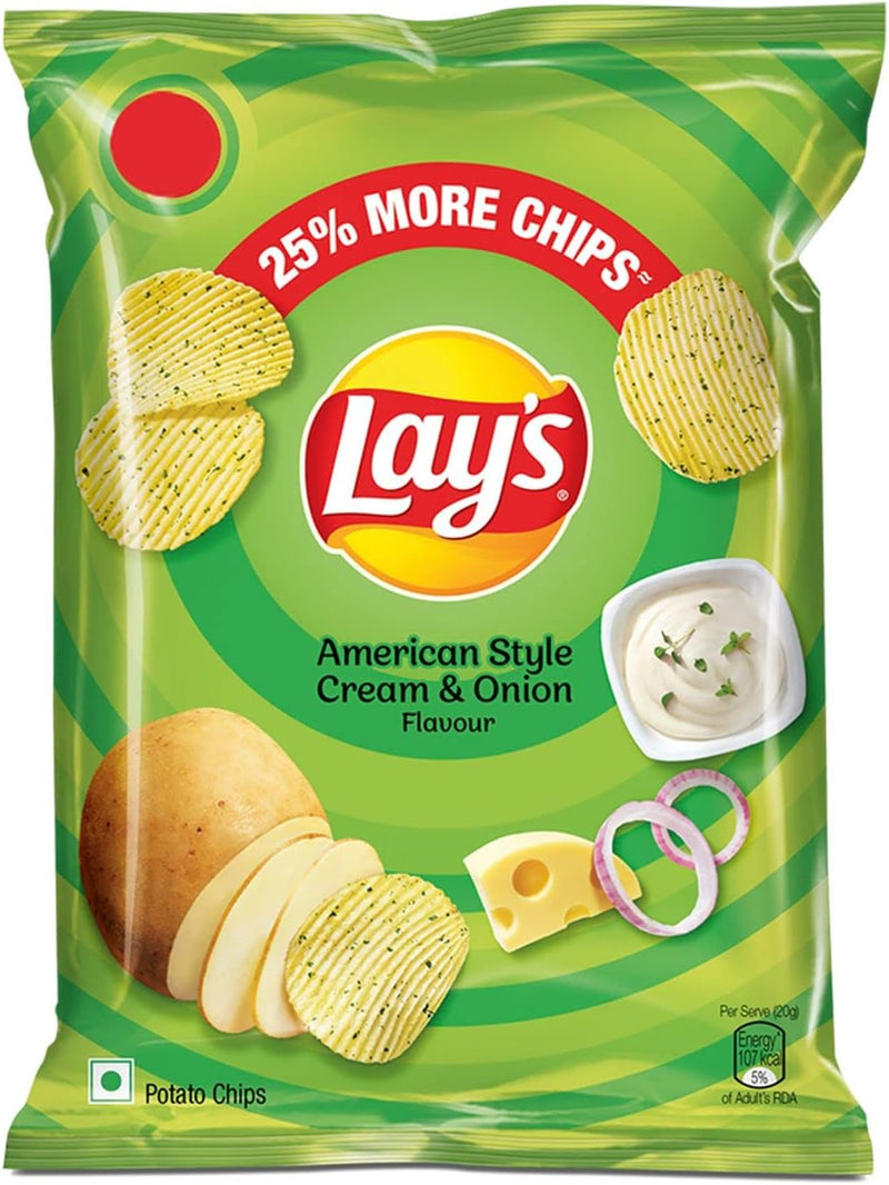 Lays American Style Cream & Onion Flavour Chips - 50g_1