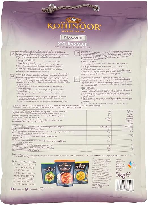 Kohinoor Diamond XXL Basmati Rice - 5kg_4