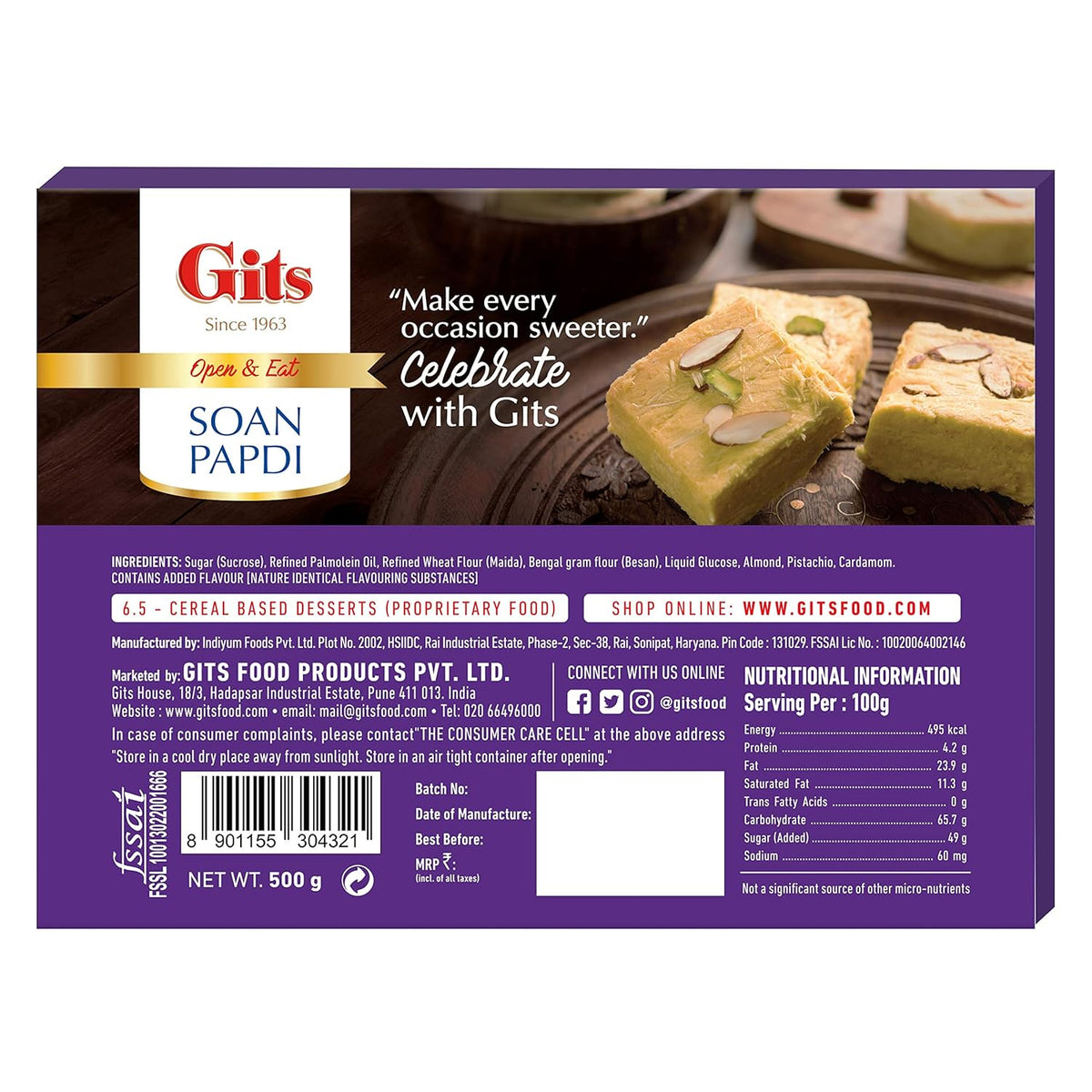 Gits Soan Papdi - Sweet Delight - 500g