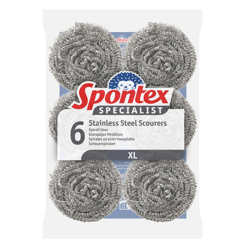 Spontex Specialist Stainless Steel Scourers - 6 Pack_1