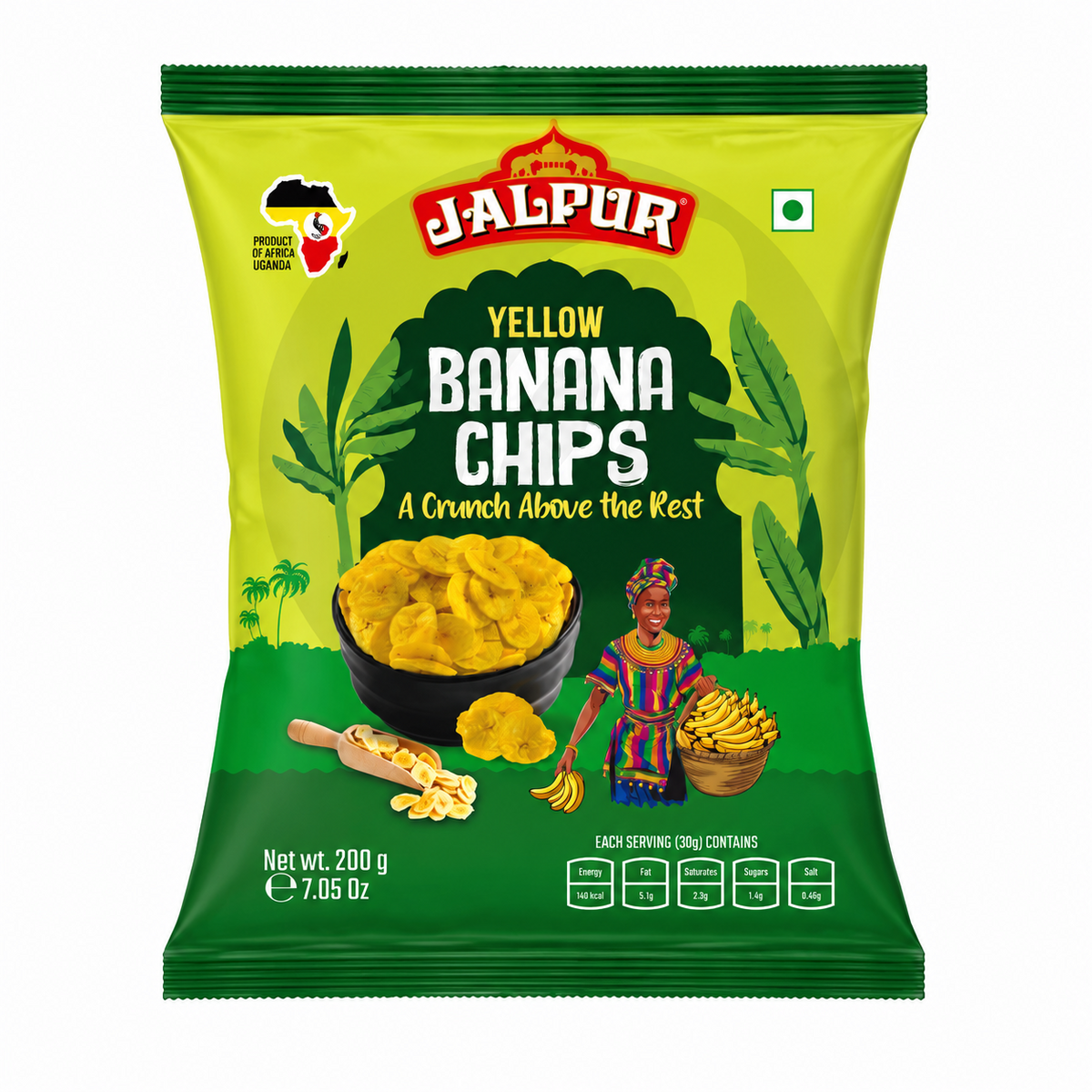 Jalpur Yellow Salted Banana (Plantain) Chips - 1