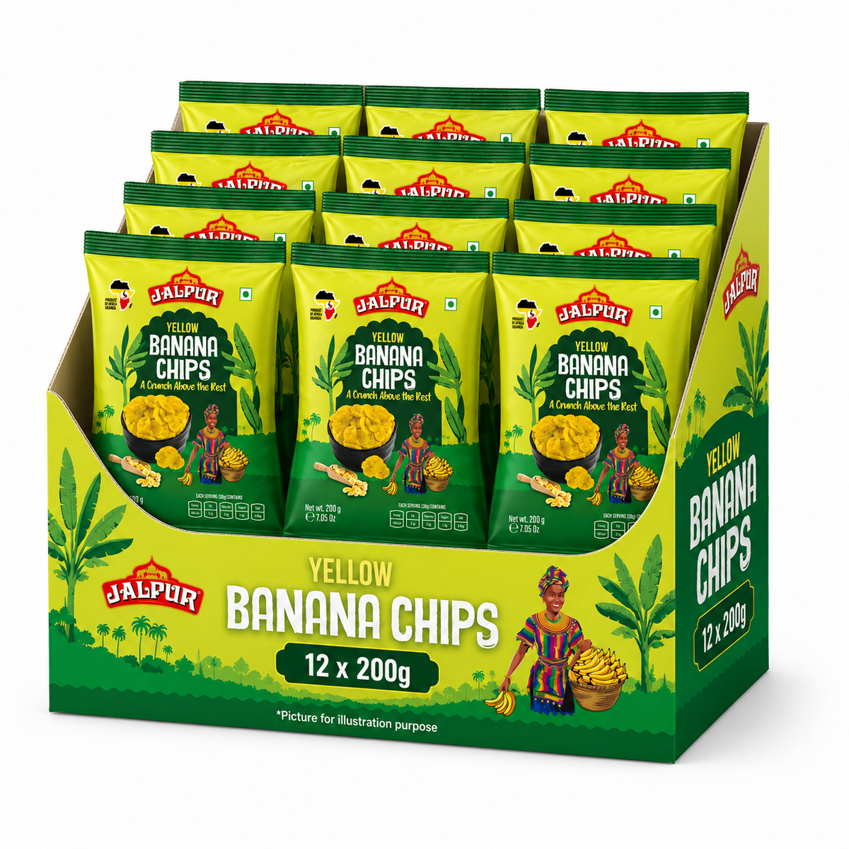 Jalpur Yellow Salted Banana (Plantain) Chips