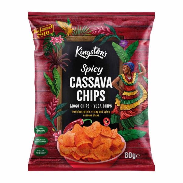 Kingston's Spicy Cassava Chips - 80g_1