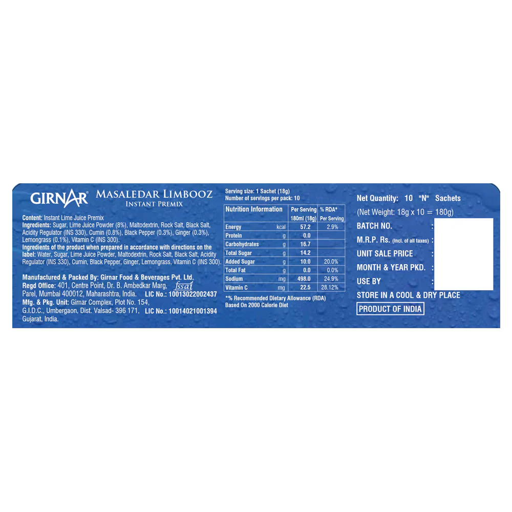 Girnar Masaledar Limbooz - 180g