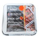 Mr Bubbles 9'' x 9'' (48cm x 48cm) Foil Containers & Lids - 8 Pack_1