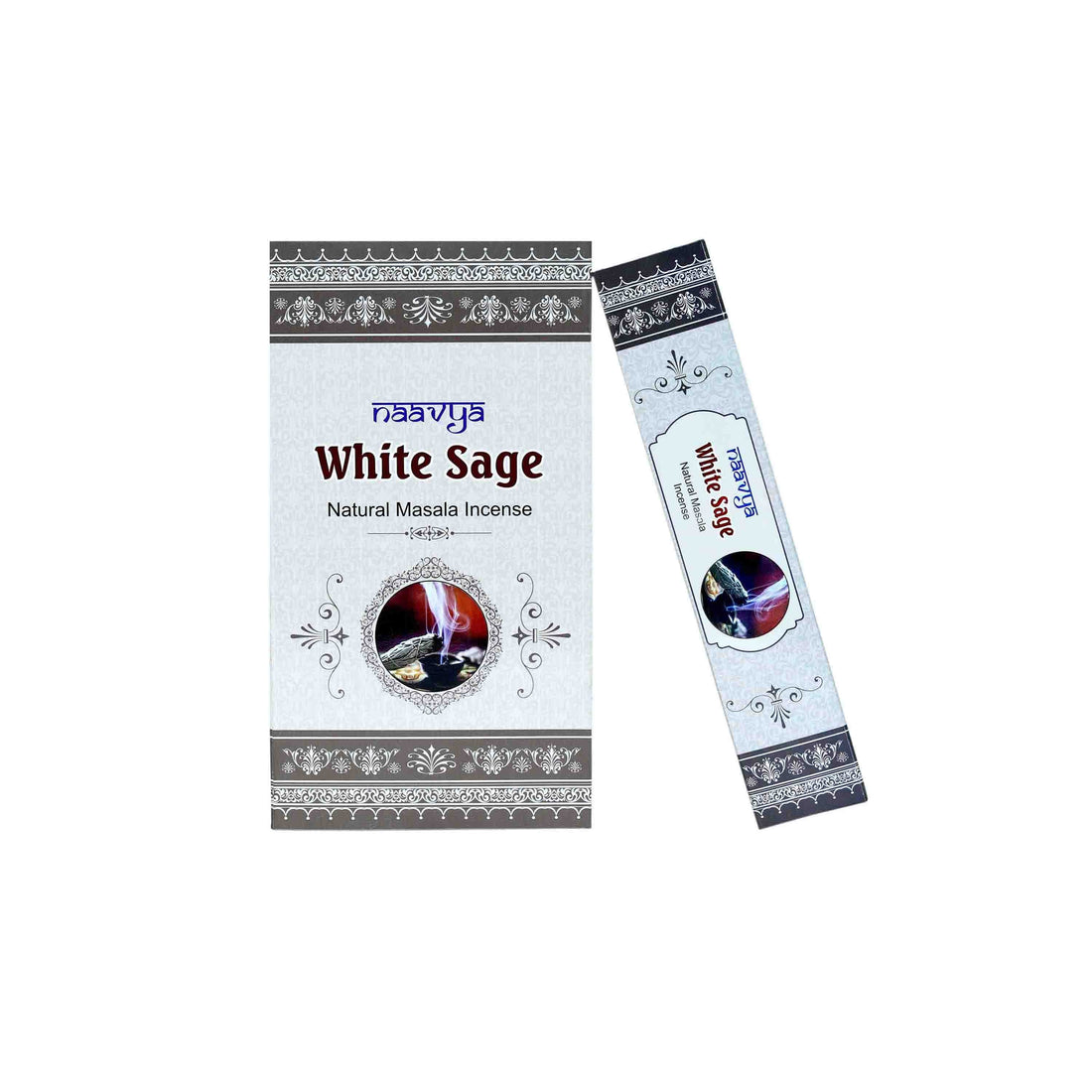 Naavya White Saga Agarbatti (Incense Sticks) - 6 Pack_1
