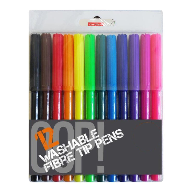 OOP! Washable Fibre Tip Pens - 12 Pack_1