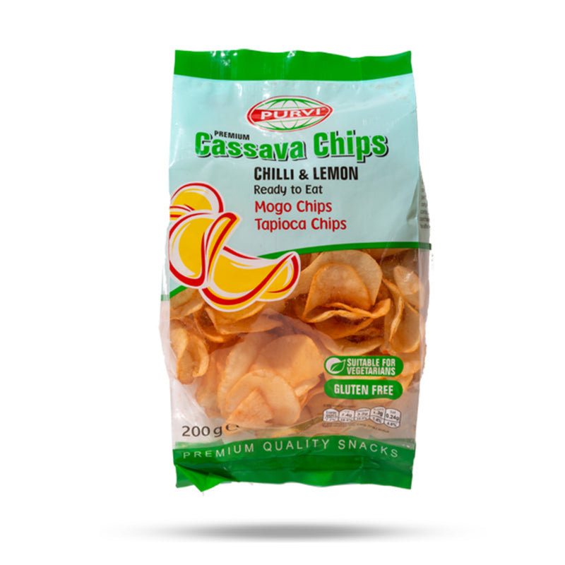 Purvi Cassava Chips Chilli & Lemon - 200g_1