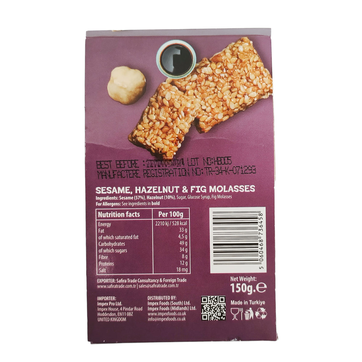 Roco Bites Sesame-Hezlnut-Fig-Molasses -150g