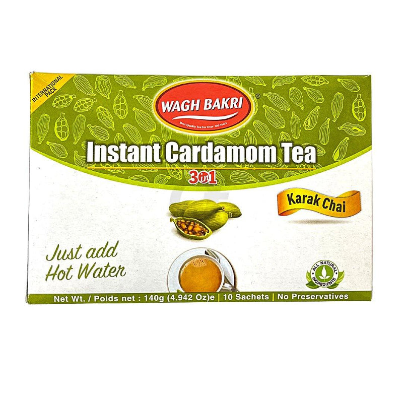 Wagh Bakri Instant Cardamom Tea - With Sugar - 10 Sachets - 140g_1