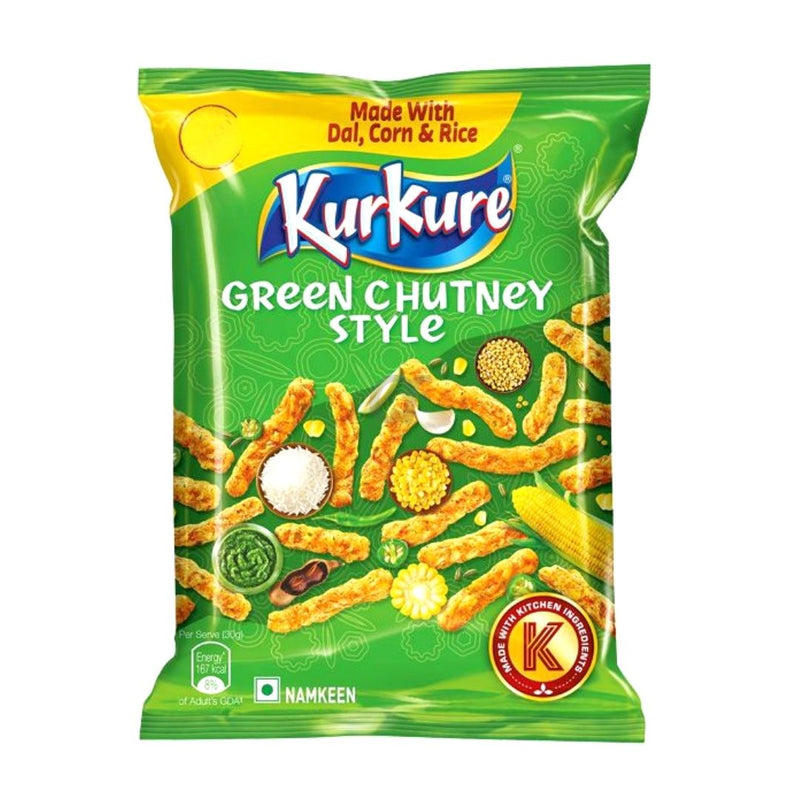 KurKure Green Chutney Style Flavour Crisps - 77g_1