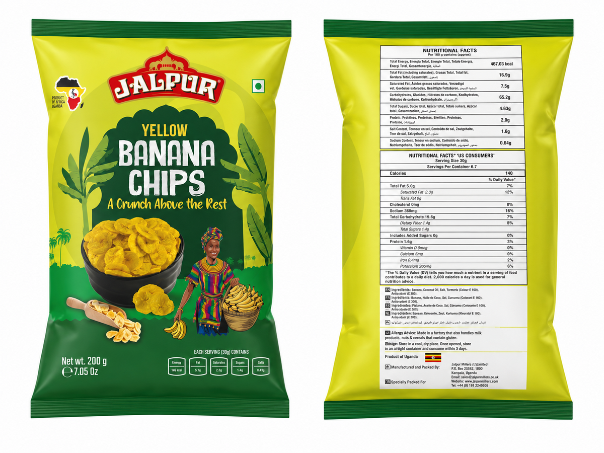 Jalpur Yellow Salted Banana (Plantain) Chips - 3
