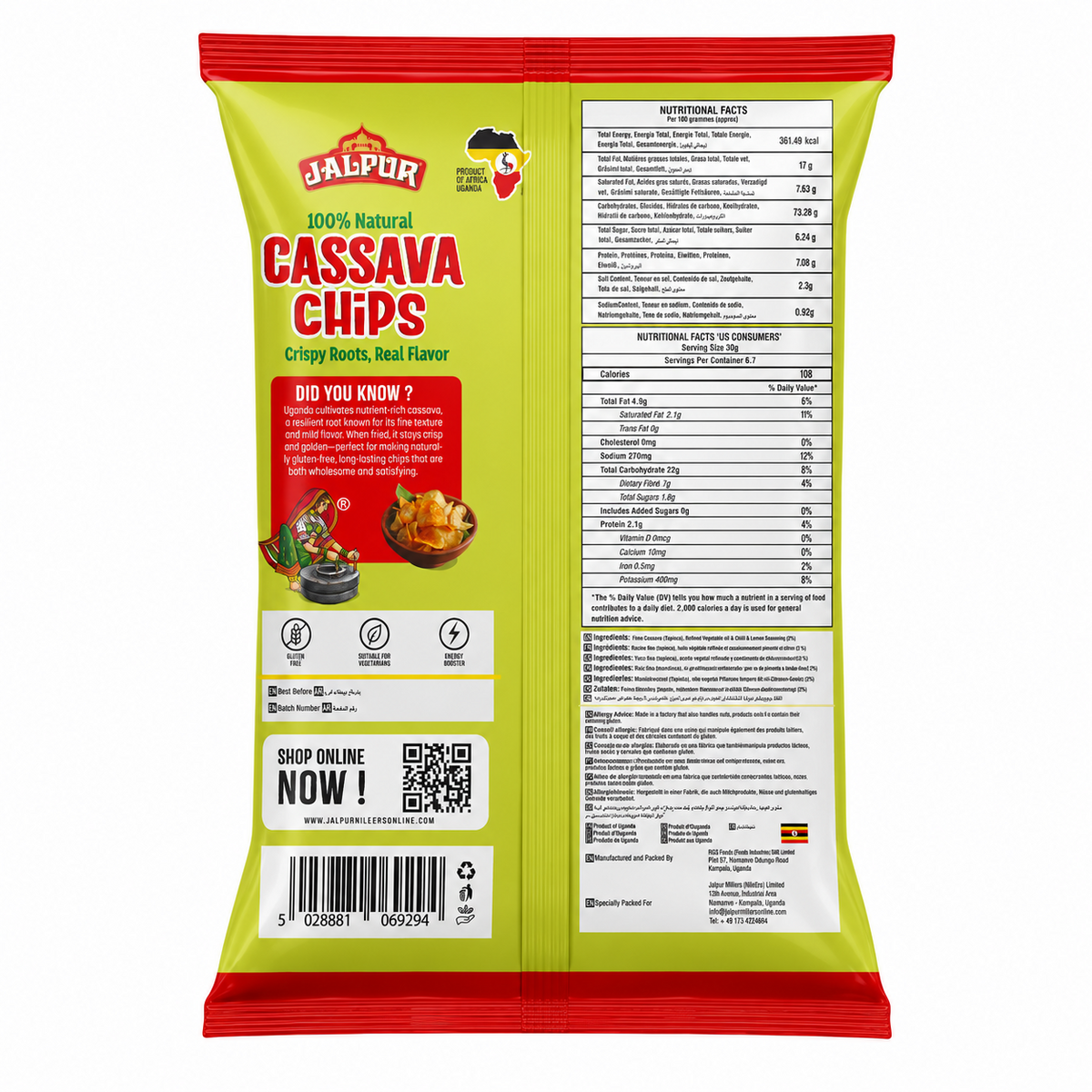 Jalpur Chilli & Lemon Cassava Chips - 2