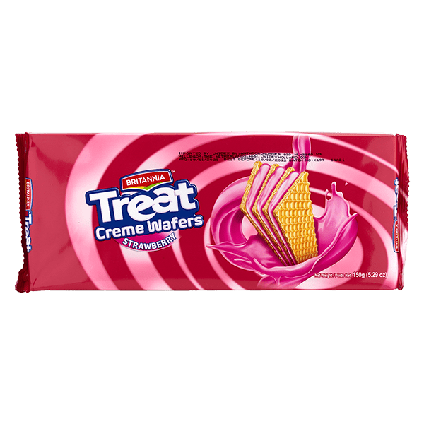Britannia Treat Cream Wafers Strawberry - 150g_1