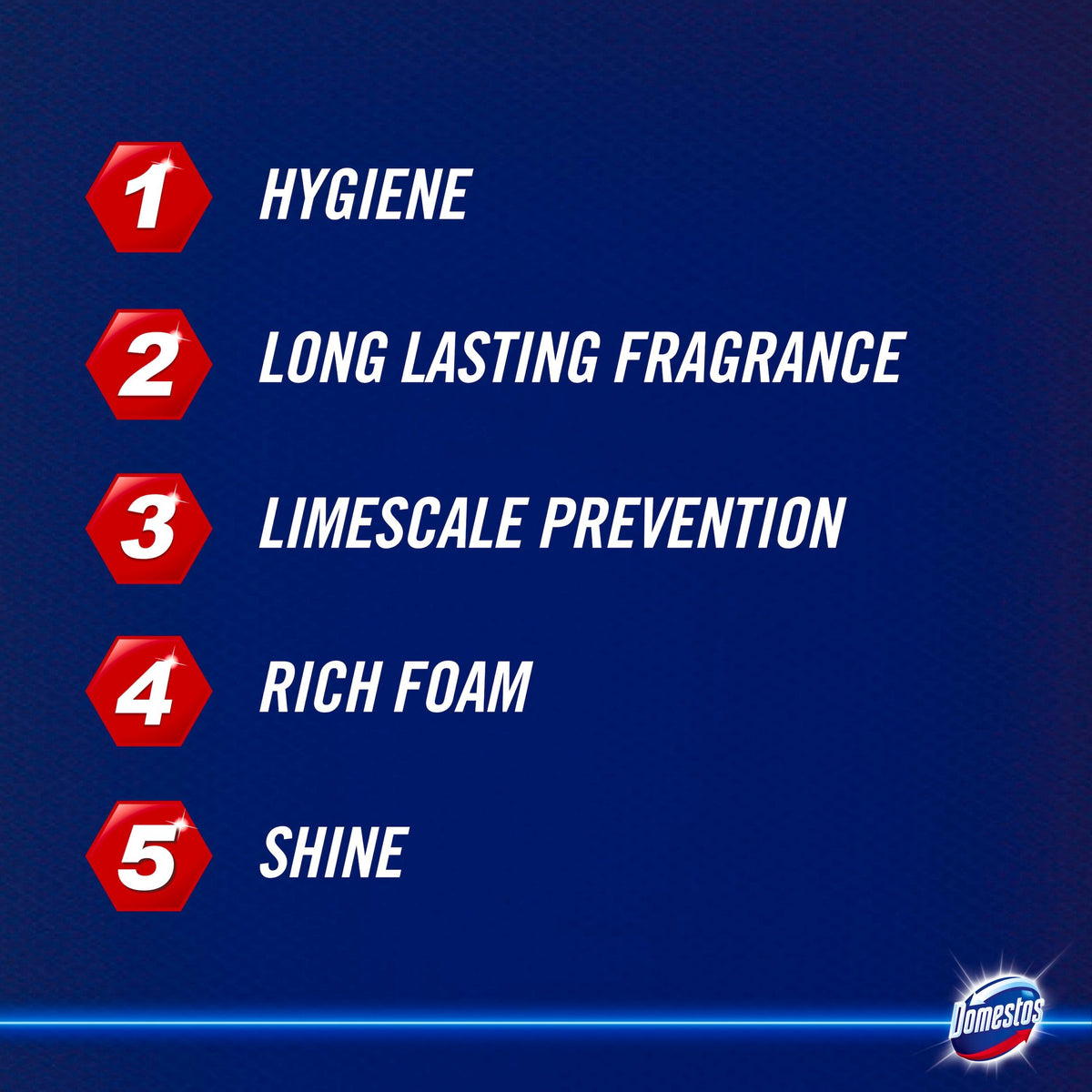 Domestos Power 5 Toilet Rim Block Lime - 55g_3