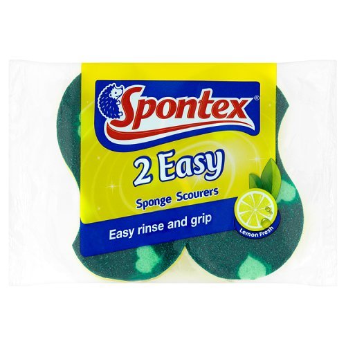 Spontex Easy Sponge Scourer Lemon - 2 Pack_1