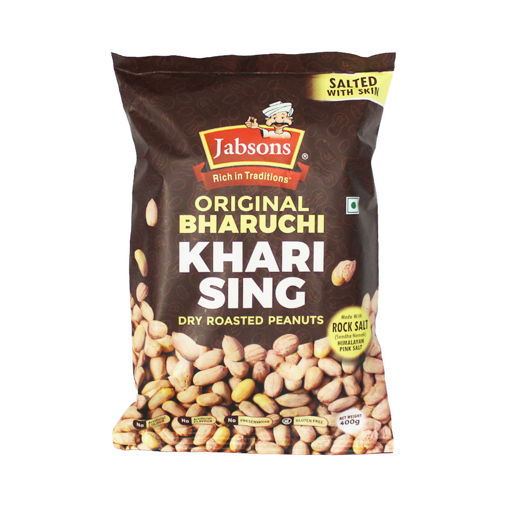 Jabsons Bharuchi Khari Sing Dry Roasted Salted Peanuts -400g_1