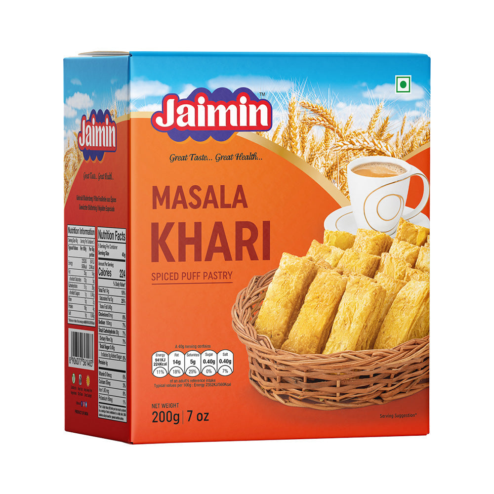 Jaimin Masala Khari - (spiced puff pastry) - 200g