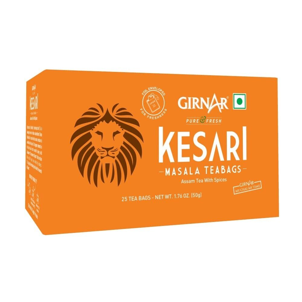 Girnar Kesari Masala Tea Bags - (assam tea with spices - 25 tea bags) - 50g_1